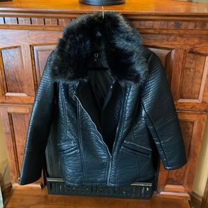 Faux leather jacket